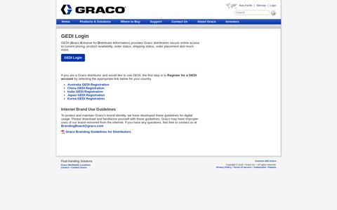 GEDI Login - Graco Inc.