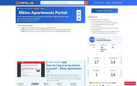 Elkins Apartments Portal