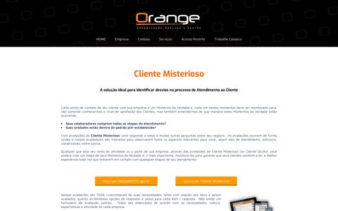 Cliente Misterioso - Orange | Cliente Oculto