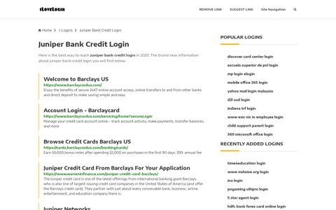 Juniper Bank Credit Login ❤️ One Click Access - iLoveLogin