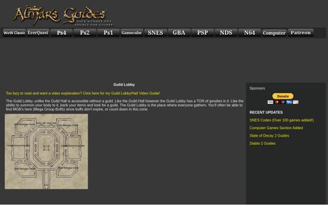 Guild Lobby and Guild Hall - Almar's Guides.com