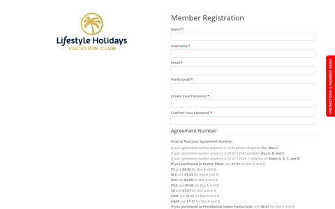 Registration – Lifestyle Members
