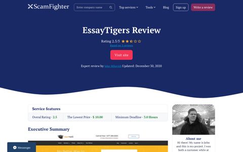 Finally! | Real EssayTigers Review [2020 Update] | ScamFighter
