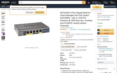 NETGEAR 5-Port Gigabit Ethernet Smart ... - Amazon.com