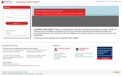 LexisNexis® AML Insight™ - Sign In