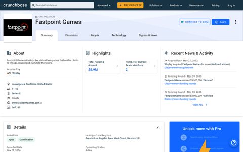 Fastpoint Games - Crunchbase Company Profile & Funding