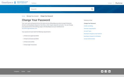 Change Your Password - Illumina