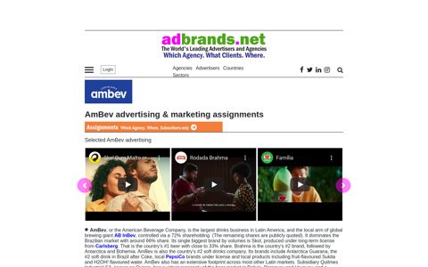AmBev advertising & marketing assignments at Adbrands.net