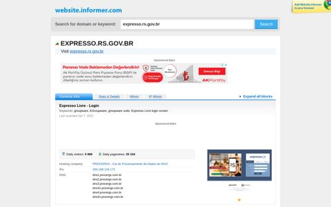 expresso.rs.gov.br at WI. Expresso Livre - Login