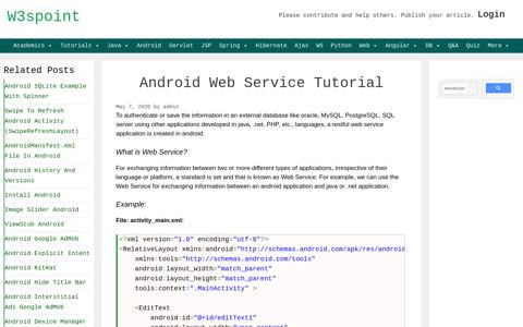 Android Web Service Tutorial - W3spoint