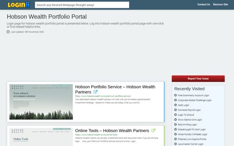 Hobson Wealth Portfolio Portal - Loginii.com