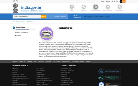 Publications - National Portal of India