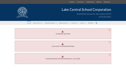 Lake Central School Corporation: Home