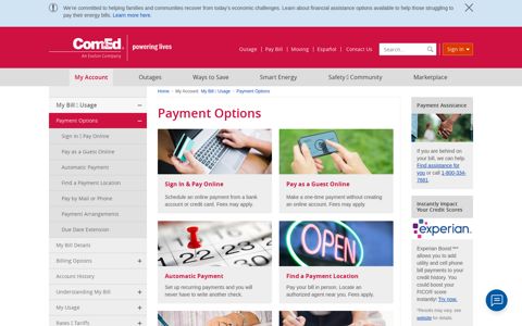 Payment Options | ComEd - An Exelon Company
