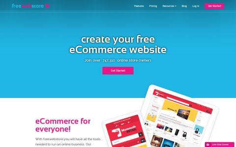 Create your Free eCommerce Website with Freewebstore