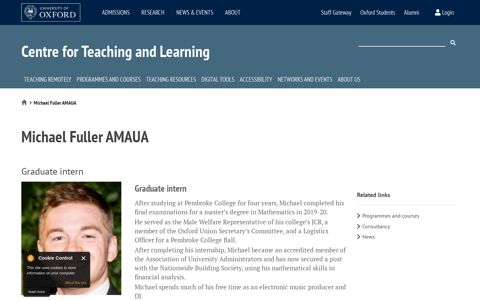 Michael Fuller AMAUA | Centre for Teaching and Learning