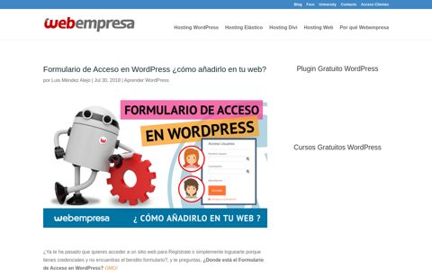 Formulario de Acceso en WordPress ¿cómo añadirlo en tu web?