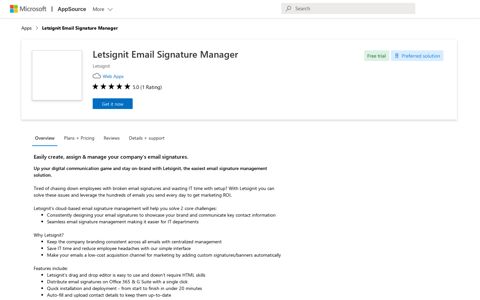 Letsignit Email Signature Manager - Microsoft AppSource