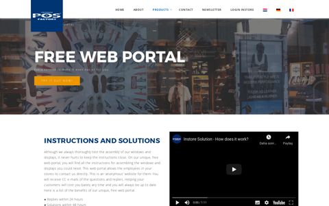 Free web portal - POS Factory