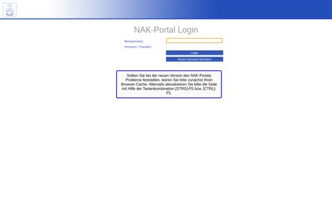 NAK-Portal Anwendung | Login