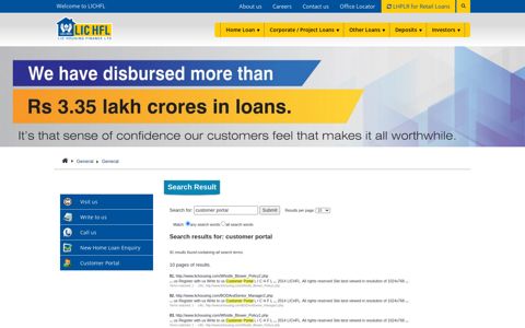 Search results for: customer portal - LIC Housing Finance