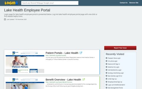 Lake Health Employee Portal - Loginii.com