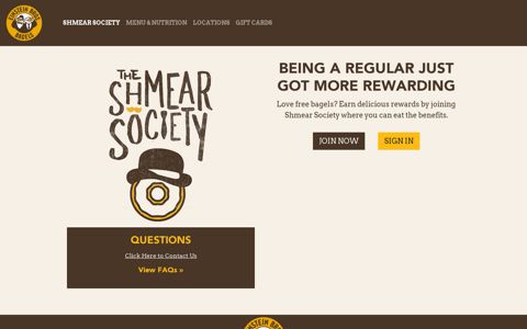 Welcome to Shmear Society - Einstein Bros. Bagels