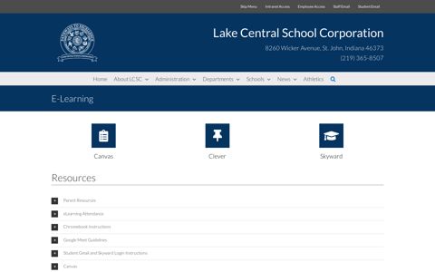 E-Learning - Lake Central School Corporation