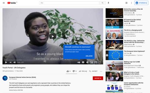 Youth Portal - UN Delegates - YouTube