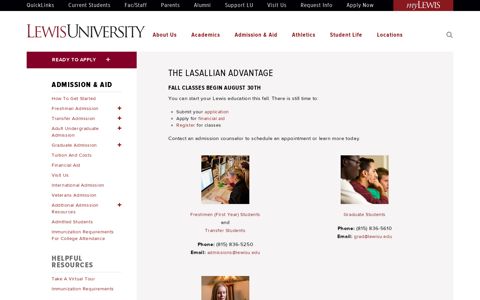 Admissions | Applications - Lewis University