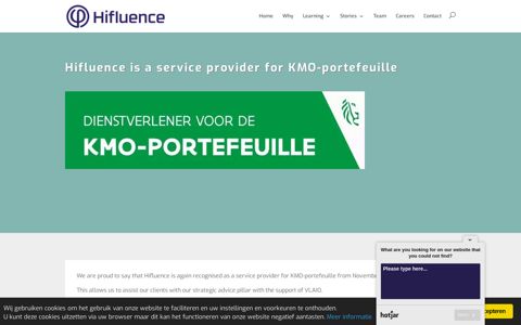 KMO-portefeuille - Hifluence is a registered service provider