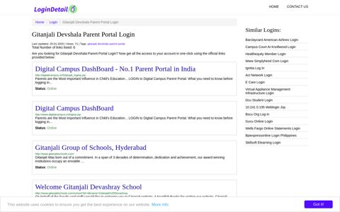 Gitanjali Devshala Parent Portal Login Digital Campus ...