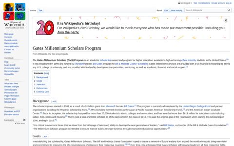 Gates Millennium Scholars Program - Wikipedia
