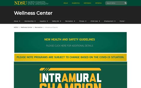 Intramural Sports | Wellness Center | NDSU
