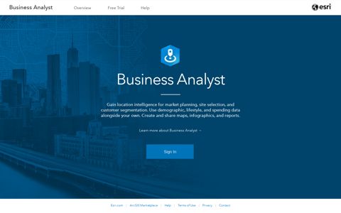 Account Login - ArcGIS Business Analyst