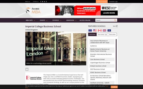 Imperial College Business School - Access MBA