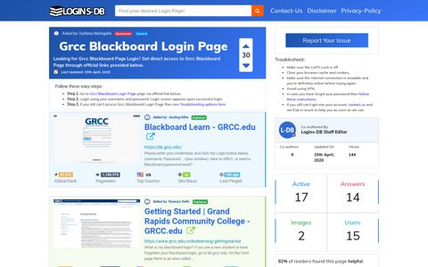 Grcc Blackboard Login Page - Logins-DB
