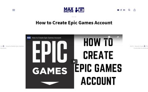 How to Create Epic Games Account — Max Dalton Tutorials