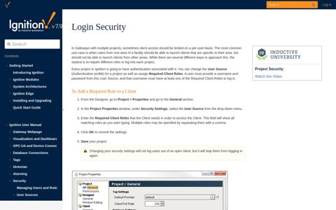 Login Security - Ignition User Manual 7.9 - Ignition ...