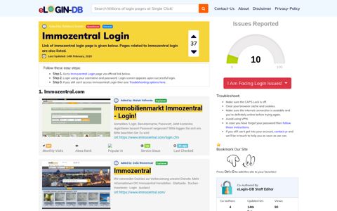 Immozentral Login - A database full of login pages from all ...