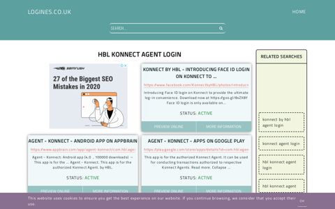 hbl konnect agent login - General Information about Login