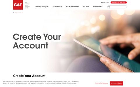 Create Your Account - GAF