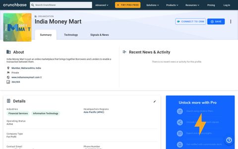 India Money Mart - Crunchbase Company Profile & Funding