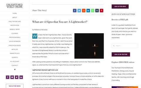 What are 4 Signs that You are A Lightworker? | Enlightened ...