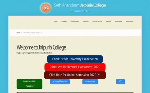 Seth Anandaram Jaipuria College | A Foundation for Life