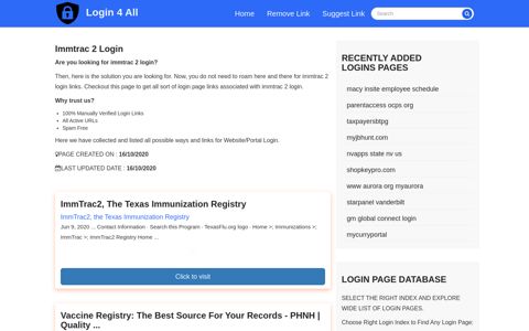 immtrac 2 login - Official Login Page [100% Verified] - login4all.com