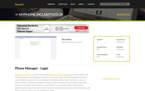 Welcome to Myphone.inclarity.co.uk - Phone Manager - Login