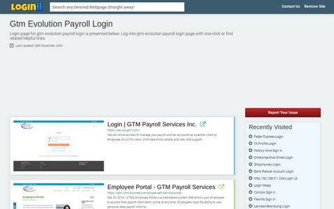 Gtm Evolution Payroll Login - Loginii.com