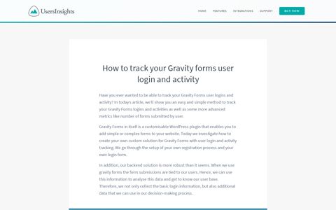 How to track your Gravity forms user login and activity - Users ...