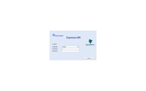 Expresso 3.0 - Please enter your login data